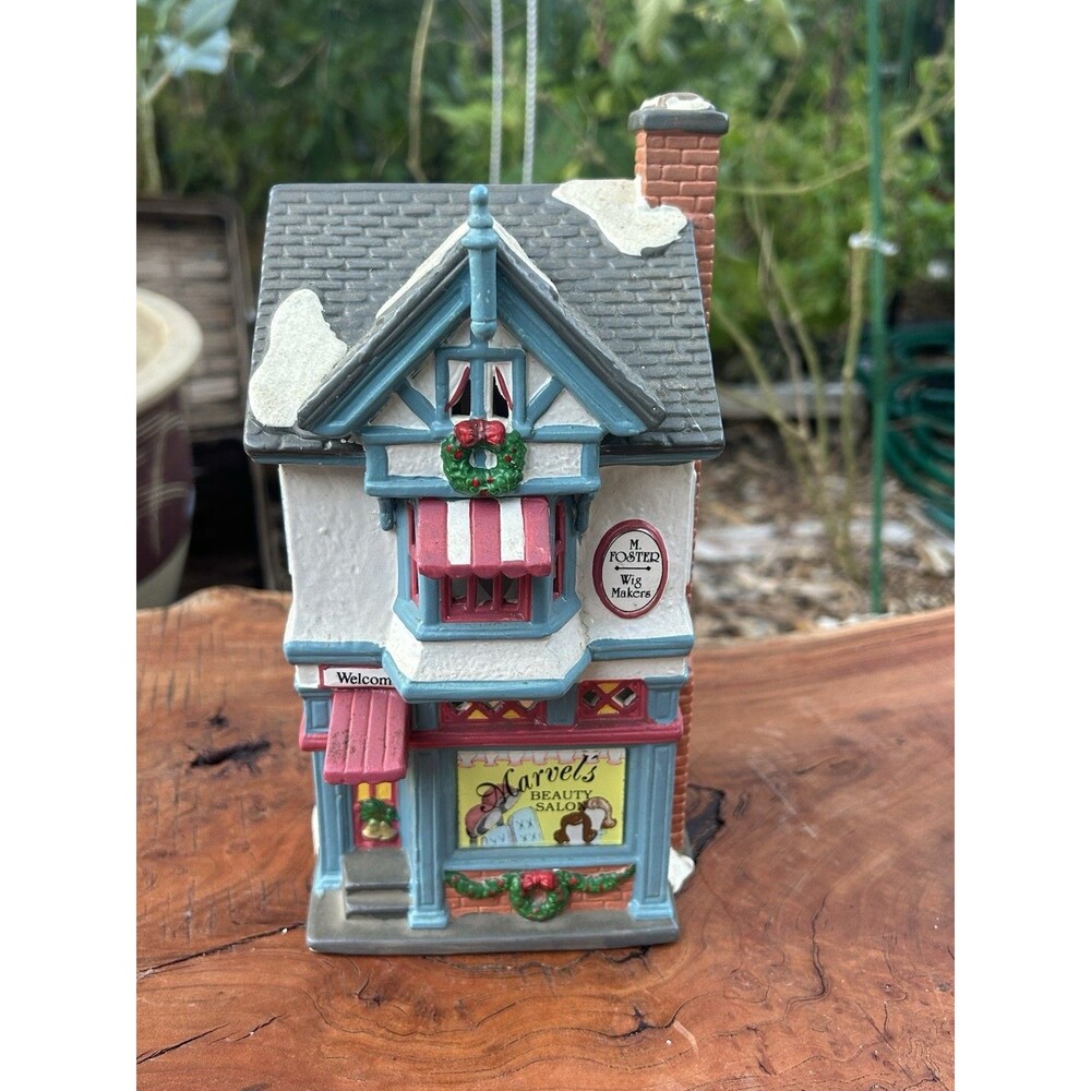 1994 Dept 56 Marvel's Beauty Salon #54704 Snow Village